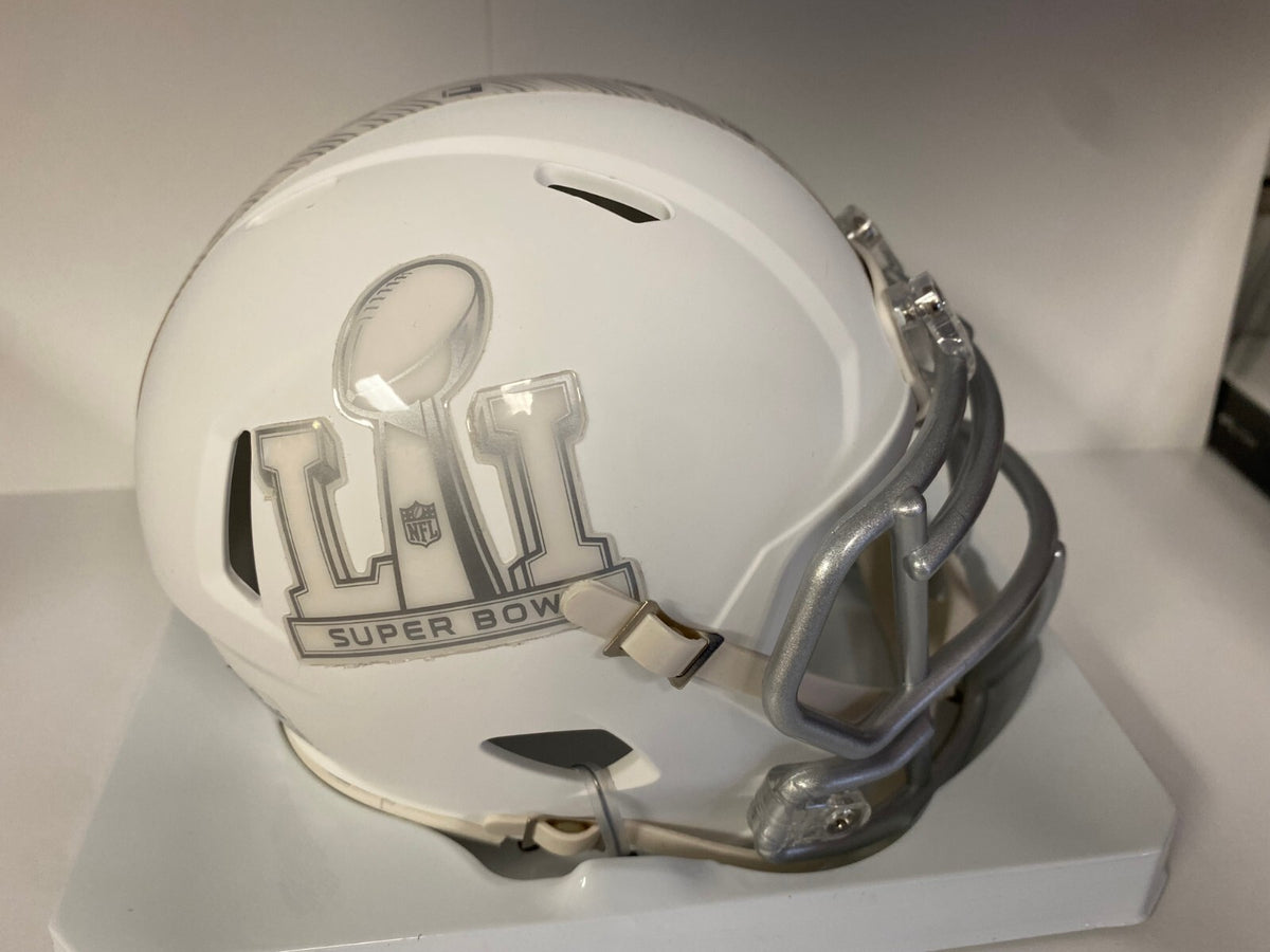 NFL FOOTBALL SUPER BOWL LI LOGO MINI HELMET UNSIGNED