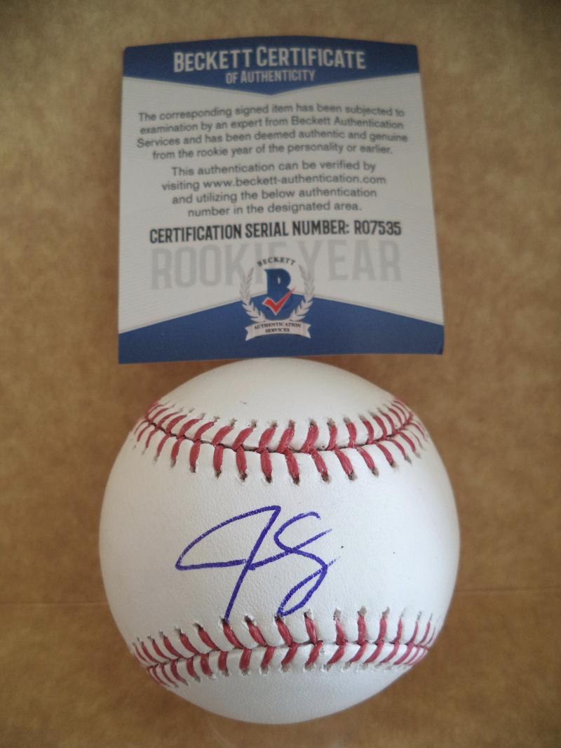 JORDAN SHEFFIELD LA DODGERS ROOKIE YEAR SIGNED AUTO M.L. BASEBALL BECKETT R07535