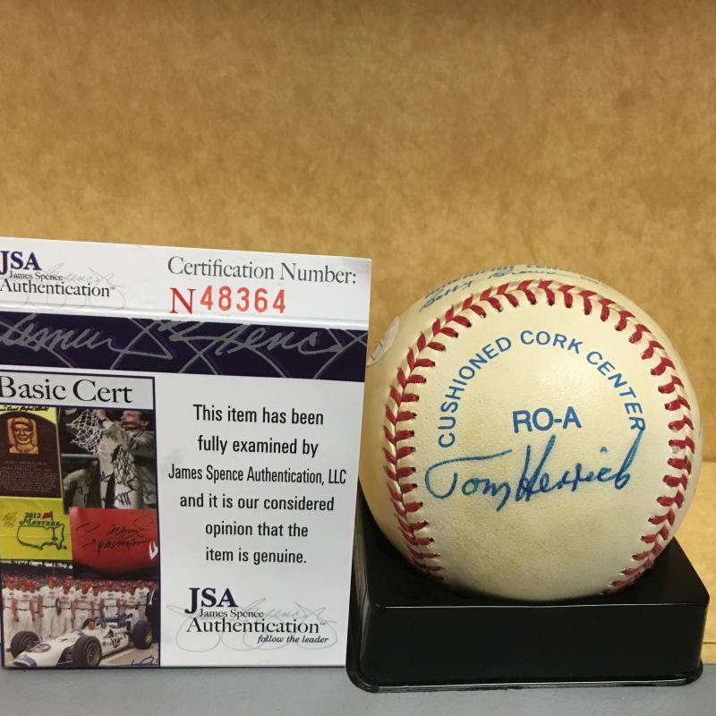 JOHNNY MIZE/HENRICH/SHAMSKY/LINZ/LOPEZ /BAHNSEN A.L. SIGNED BASEBALL JSA N48364