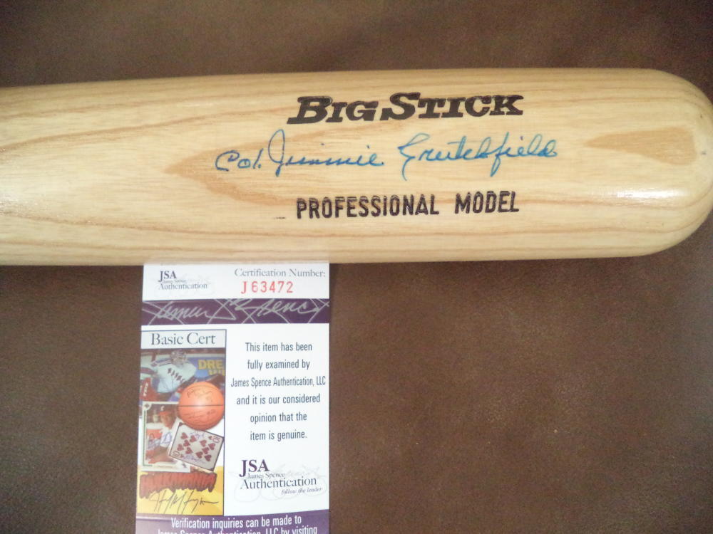 COL. JIMMIE CRUTCHFIELD NEGRO LEAGUES SIGNED RAWLINGS NATURAL BAT JSA J63472