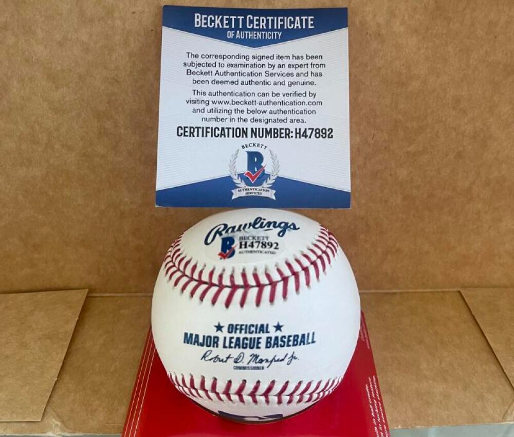 CARLOS PENA RED SOX/RAYS SIGNED AUTO M.L. BASEBALL BECKETT AUTH