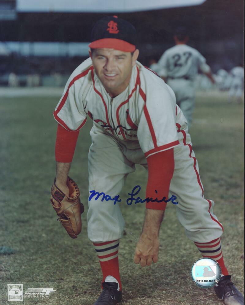 MAX LANIER ST. LOUIS CARDINALS  SIGNED AUTOGRAPHED 8X10 PHOTO W/ COA