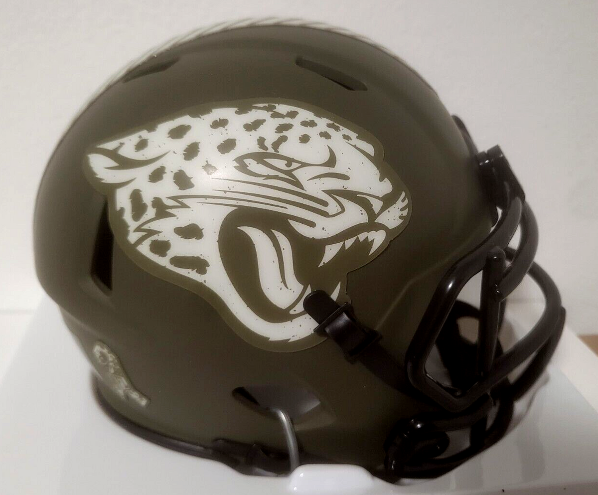 NFL JACKSONVILLE JAGUARS 22 SALUTE TO SERVICE UNSIGNED RIDDELL MINI HELMET