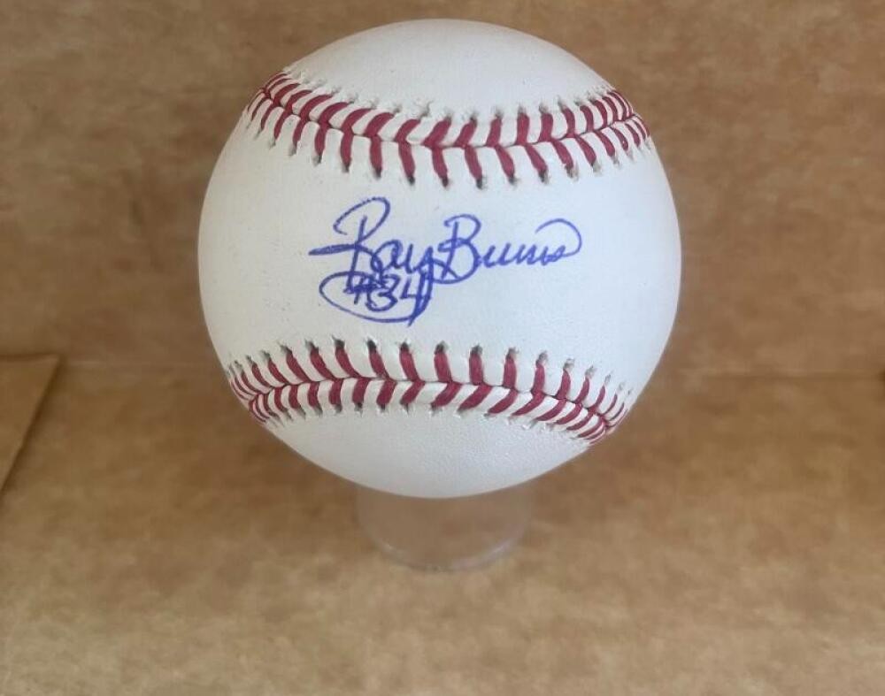 RAY BURRIS CUBS/EXPOS SIGNED AUTOGRAPHED M.L. BASEBALL BECKETT AUTH