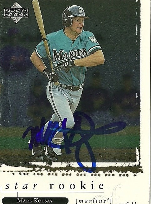 MARK KOTSAY FLORIDA MARLINS SIGNED AUTOGRAPHED 1997 UPPER DECK CARD #254 W/COA