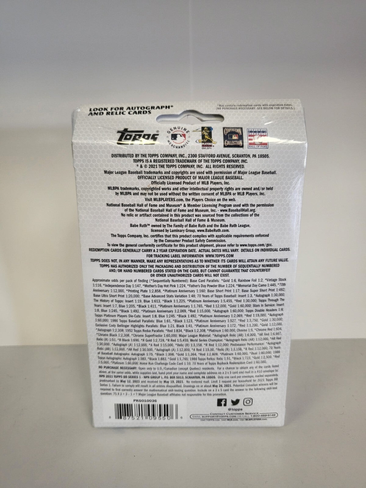 2021 TOPPS BASEBALL SERIES 1 MLB BASEBALL SEALED HANGER BOX JUAN SOTO COVER