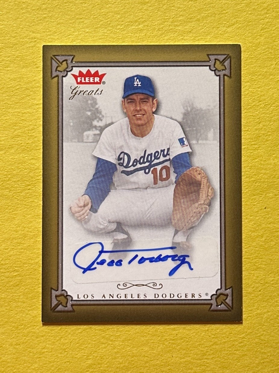 2004 FLEER GREAT JEFF TORBORG AUTO #GBA-JT DODGERS