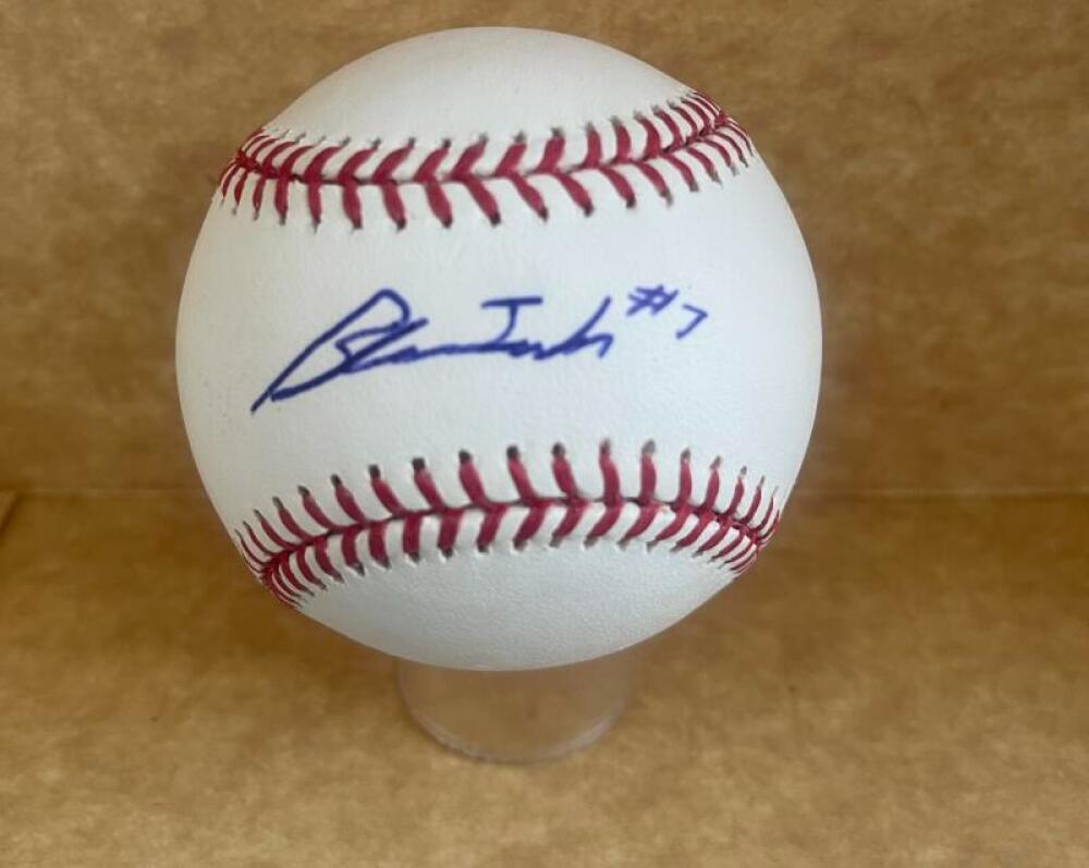 BLAZE JORDAN RED SOX SIGNED AUTOGRAPHED M.L. BASEBALL BECKETT R41230