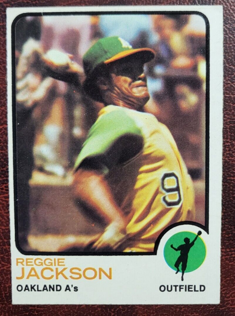 1973 TOPPS REGGIE JACKSON ATHLETICS #255 BASEBALL CARD VINTAGE