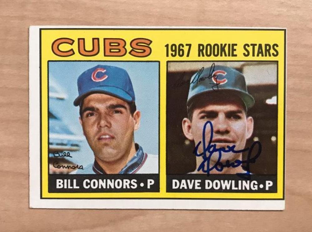 DAVE DOWLING CHICAGO CUBS SIGNED AUTOGRAPHED 1967 TOPPS CARD #272 W/COA