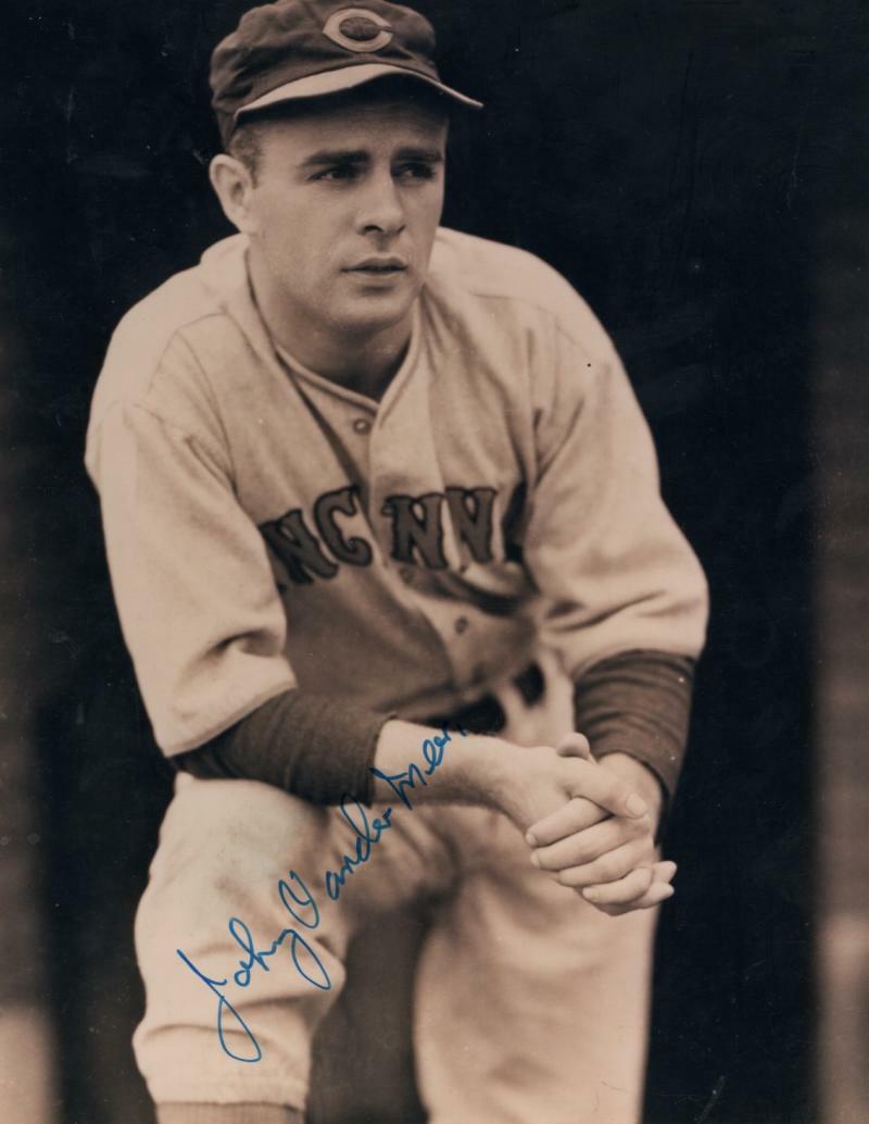 JOHNNY VANDER MEER CINCINNATI REDS SIGNED AUTOGRAPHED 8X10 PHOTO W/COA