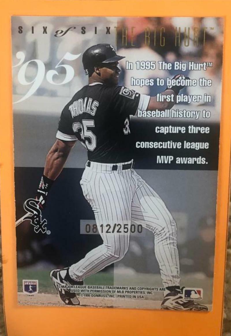 1995 LEAF OVERSIZED FRANK THOMAS SEASON SIX 812/2500