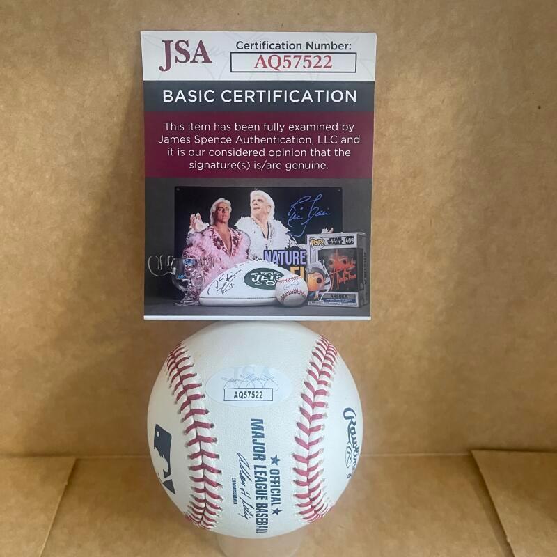 BOB WELCH DODGER/A'S SIGNED VINTAGE M.L. BASEBALL JSA AUTH
