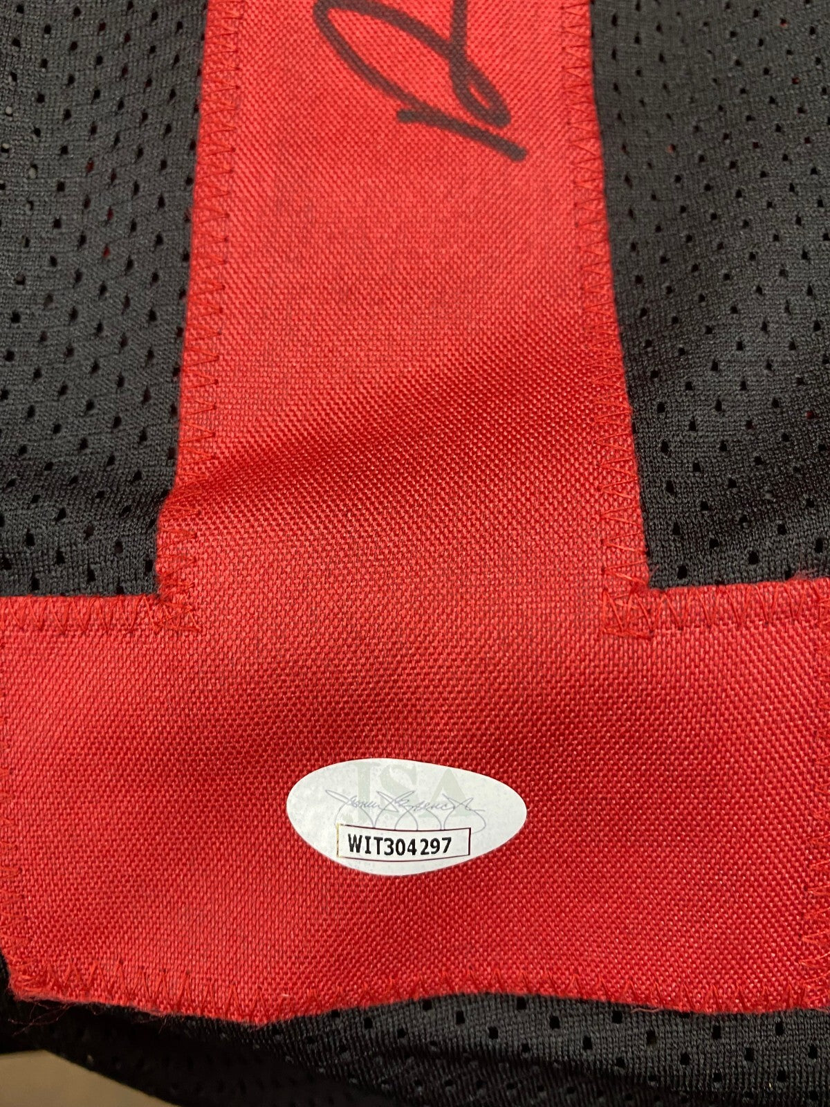 DEEBO SAMUEL #19 SF 49ERS SIGNED AUTOGRAPHED AUTO CUSTOM BLACK/RED JERSEY JSA *