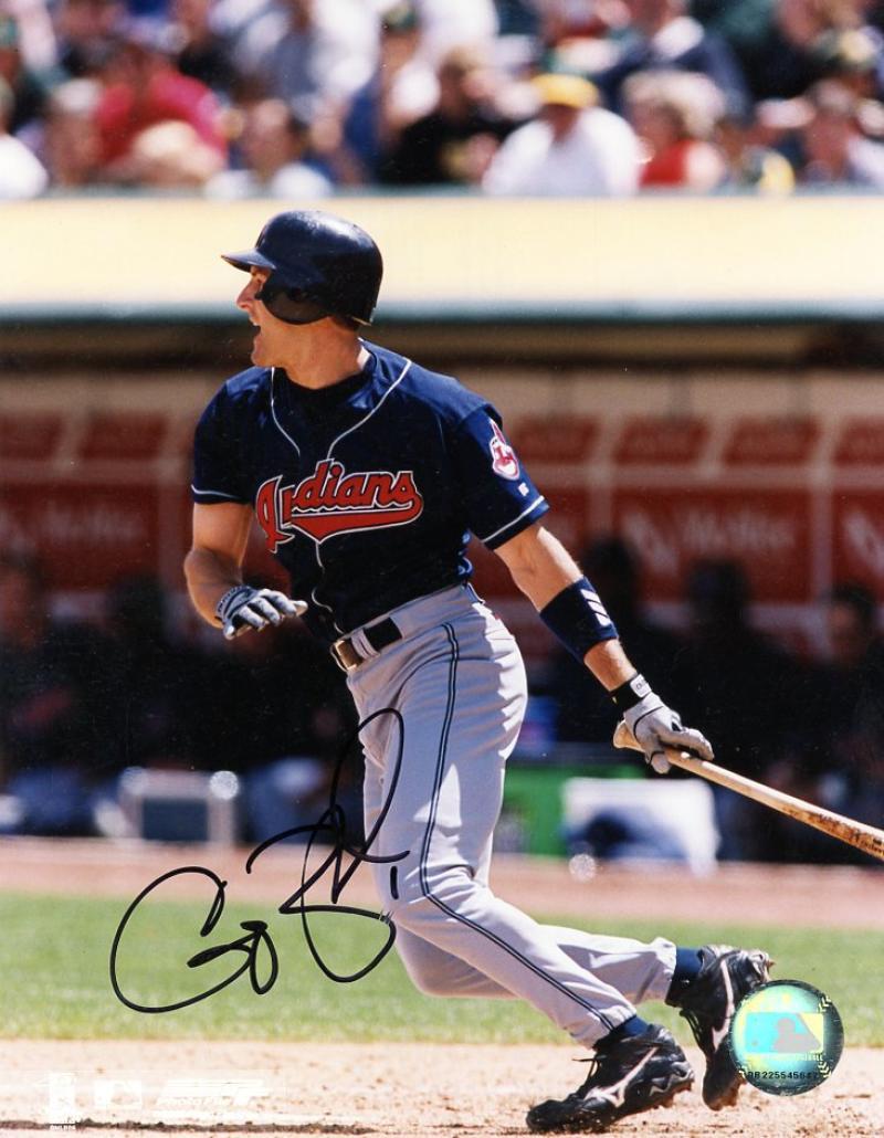 CASEY BLAKE CLEVELAND INDIANS SIGNED AUTOGRAPHED HITTING 8X10 PHOTO W/COA