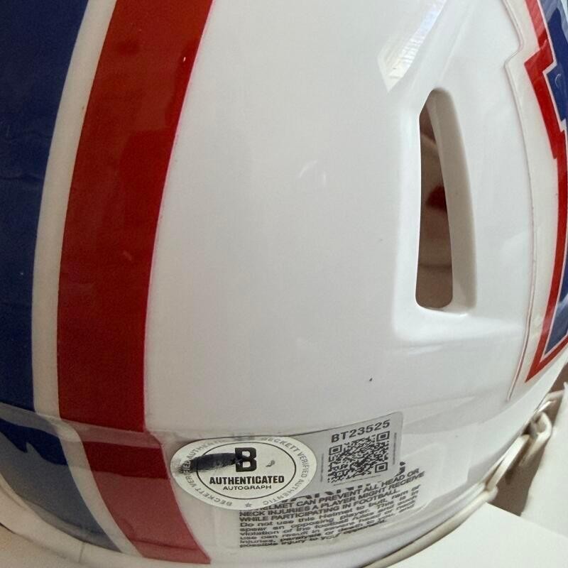DAVE CASPER HOUSTON OILERS SIGNED MINI HELMET BECKETT AUTH