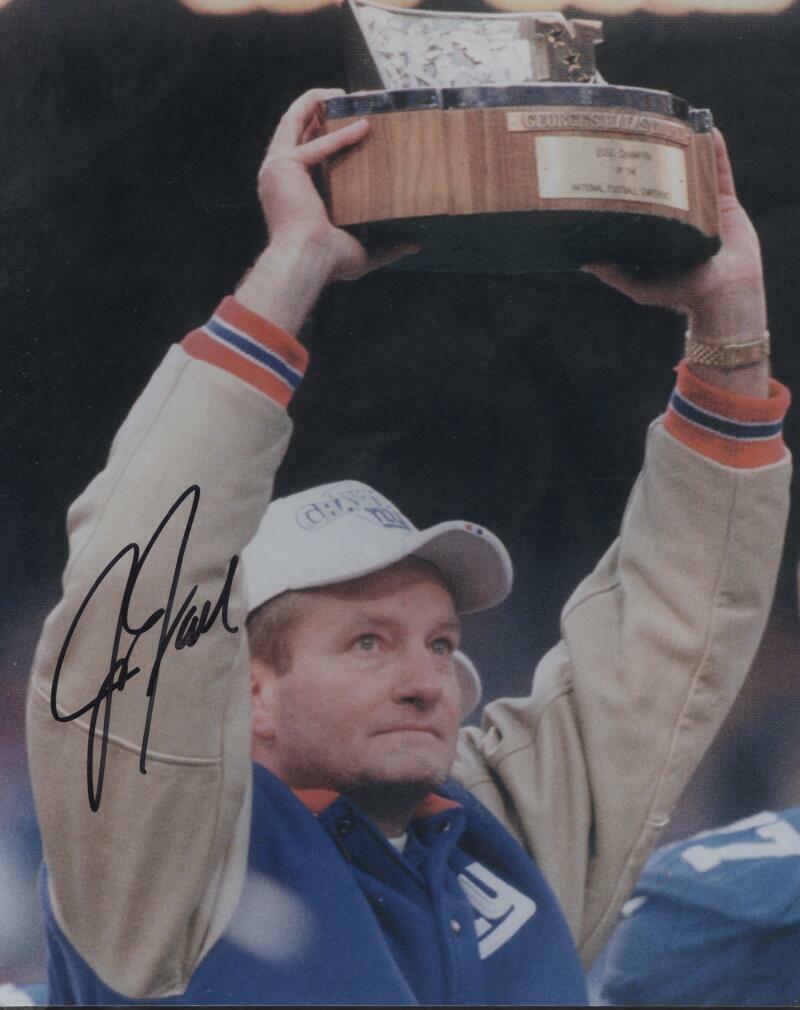 JIM FASSEL NEW YORK GIANTS COACH  SIGNED AUTOGRAPHED 8X10 PHOTO W/ COA
