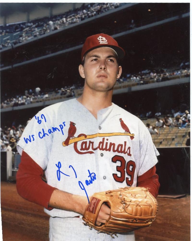 LARRY JASTER CARDINALS SIGNED AUTOGRAPHED 8X10 PHOTO W/COA