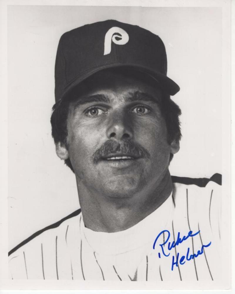 RICHIE HEBNER PHILADELPHIA PHILLIES SIGNED AUTOGRAPHED 8x10 PHOTO W/COA