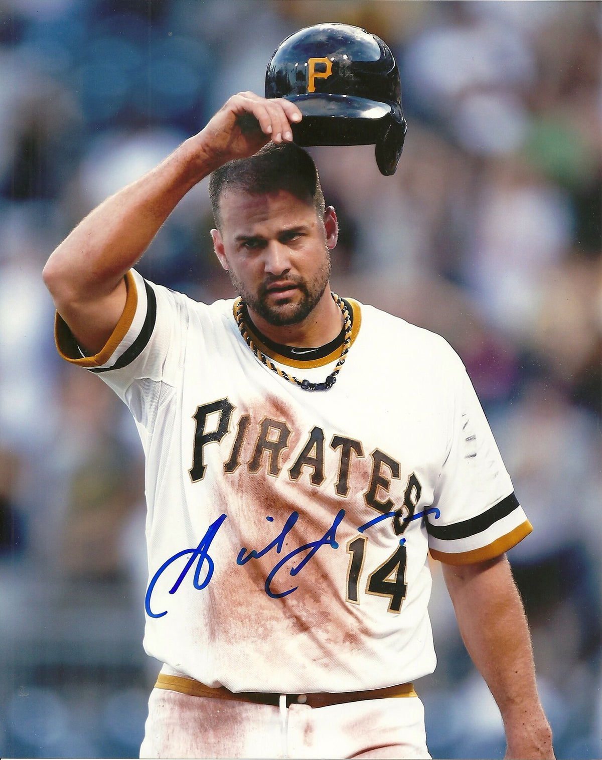 GABY SANCHEZ PITTSBURGH PIRATES SIGNED AUTOGRAPHED 8x10 PHOTO W/COA