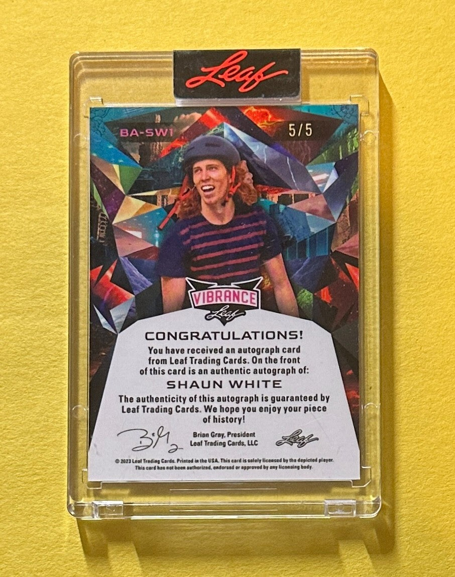 2023 LEAF VIBRANCE SHAUN WHITE AUTO /5 #BA-SW1 SNOWBOARD OLYMPIAN