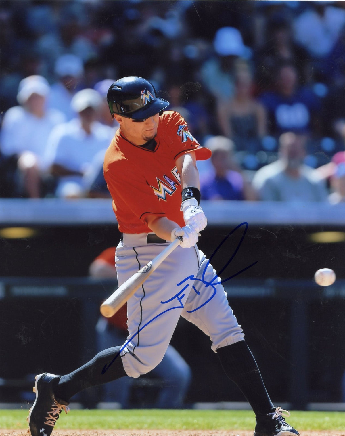 JEFF BAKER     MIAMI  MARLINS   AUTOGRAPHED   ACTION    SIGNED  8X10   PHOTO