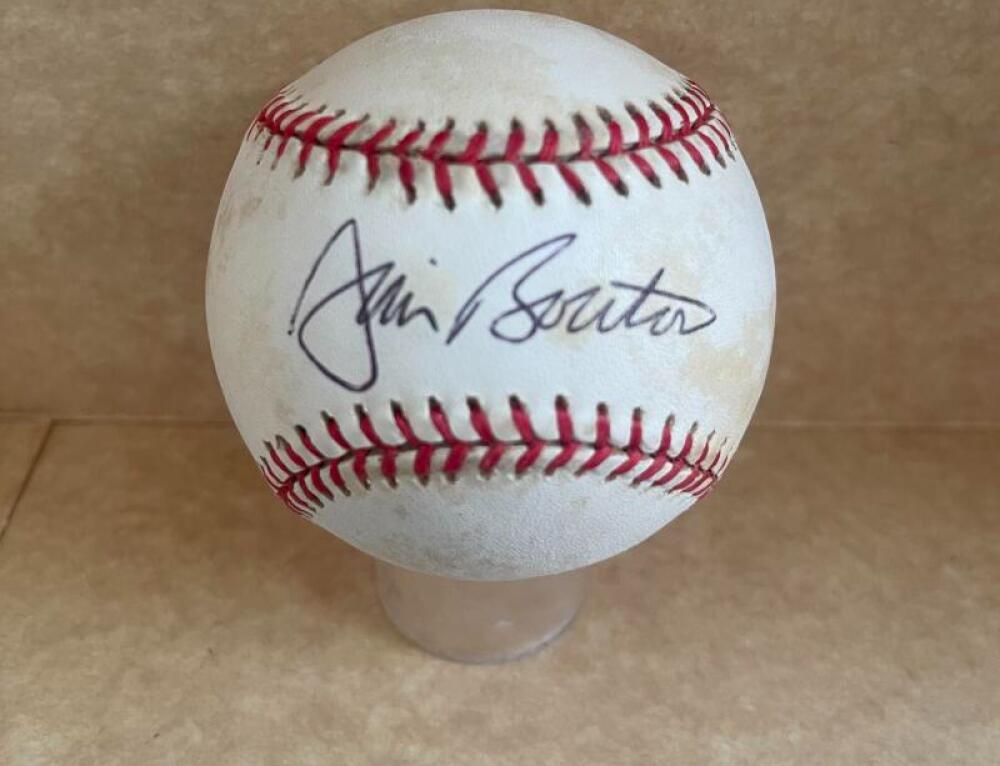 JIM BOUTON PILOTS/YANKEES SIGNED AUTOGRAPHED A.L. BASEBALL BECKETT AUTH