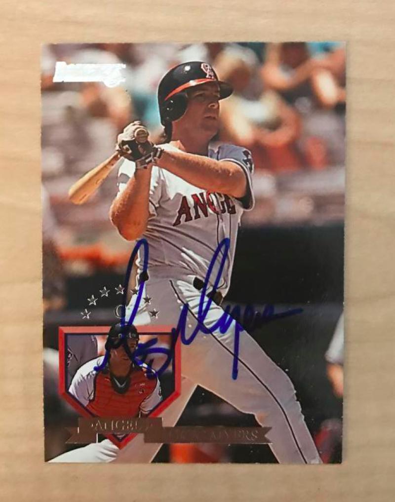 GREG MYERS CALIFORNIA ANGELS SIGNED AUTOGRAPHED 1995 DONRUSS CARD #426 W/COA