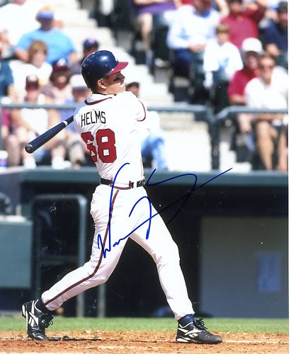 WES  HELMS      ATLANTA  BRAVES   SIGNED 8X10 PHOTO