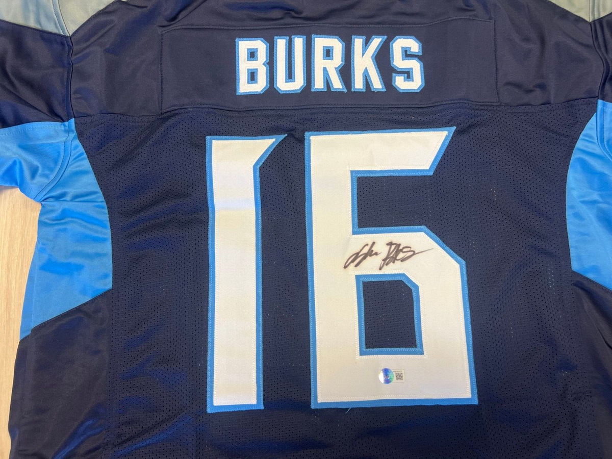 TREYLON BURKS TENNESSEE TITANS SIGNED AUTOGRAPHED CUSTOM JERSEY SIZE XL BECKETT