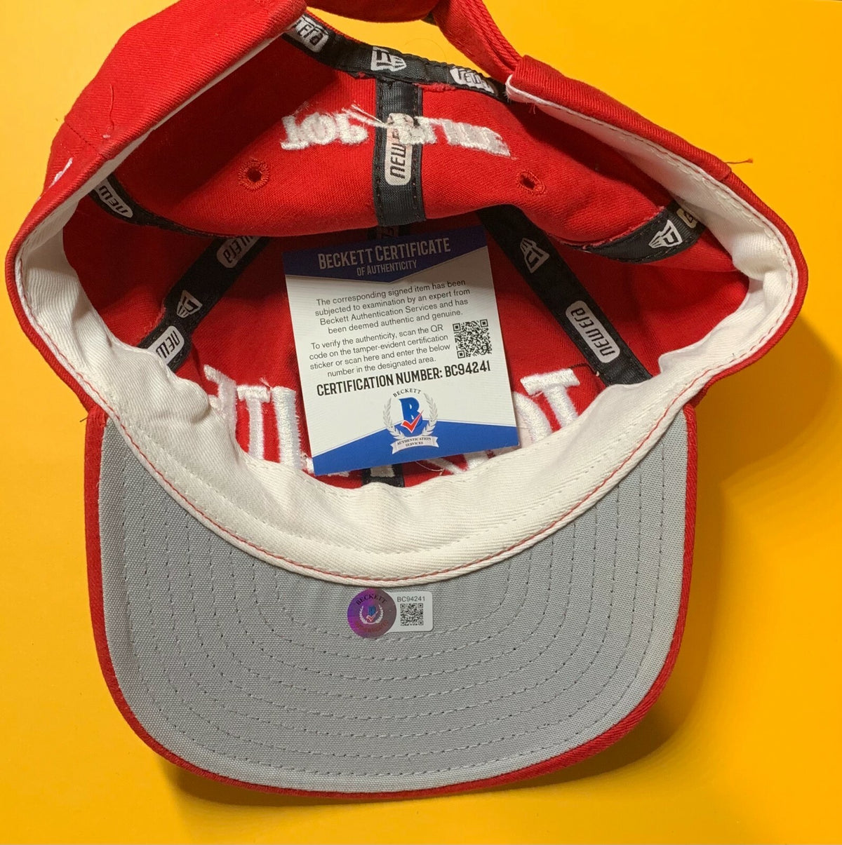 BERNHARD LANGER SIGNED HAT BECKETT AUTHENTICATION TOP FLITE 