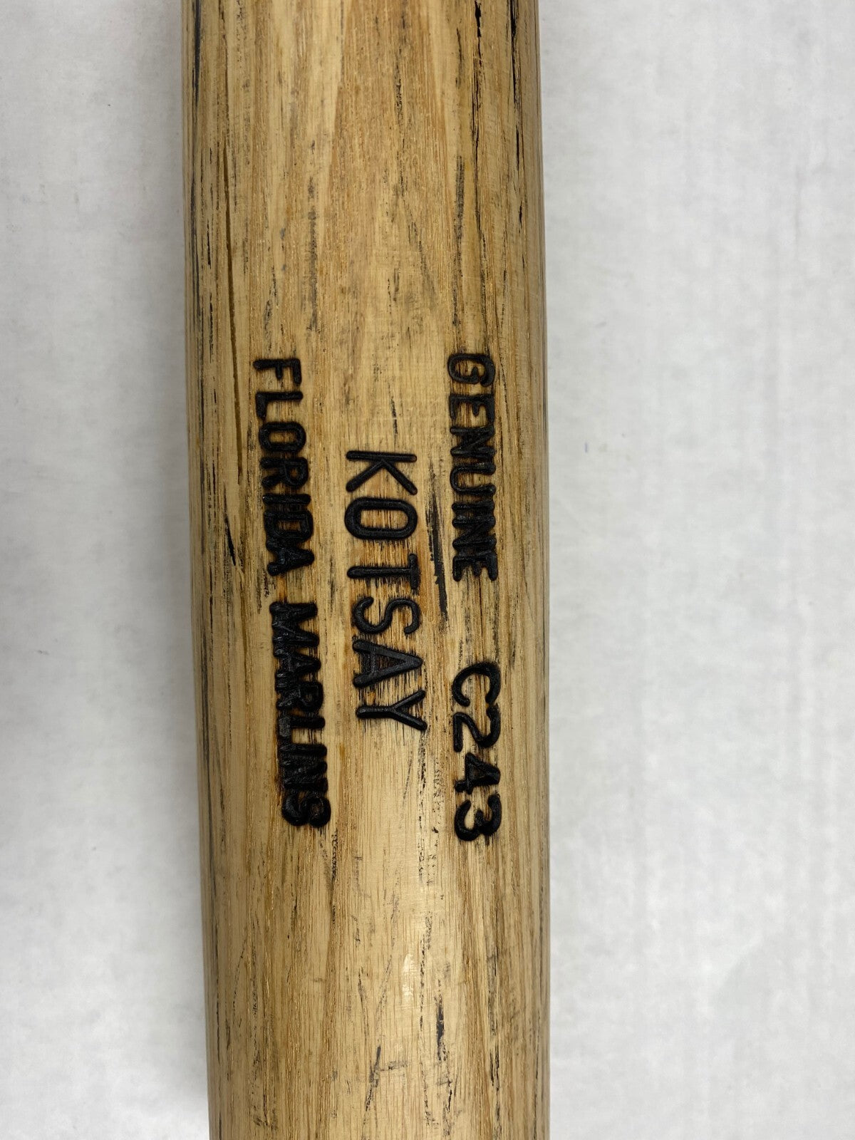 MARK KOTSAY FLORIDA MARLINS GAME USED LV SLUGGER C243 BASEBALL BAT