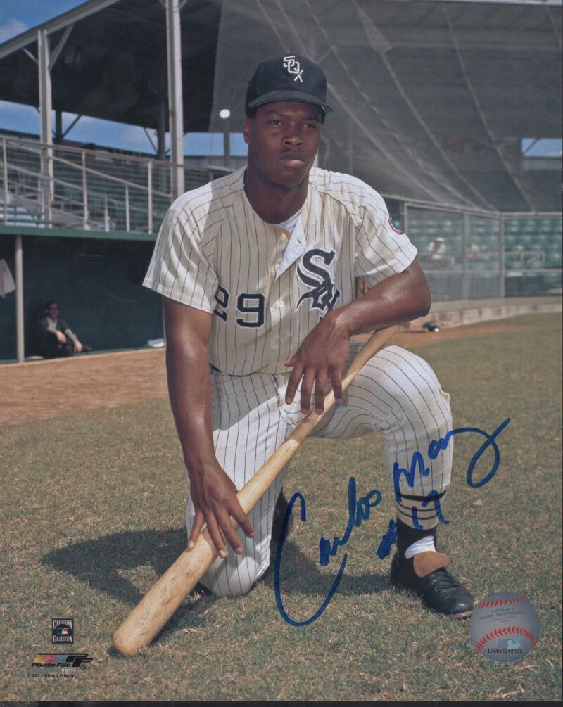 CARLOS MAY CHICAGO WHITE SOX SIGNED AUTOGRAPHED 8X10 PHOTO W/ COA