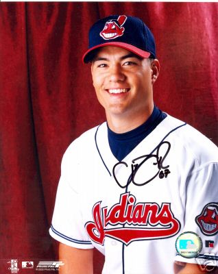 JEREMY GUTHRIE CLEVELAND INDIANS SIGNED 8X10 PHOTO COA