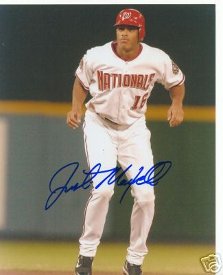 JUSTIN MAXWELL WASHINGTON NATIONALS SIGNED 8X10 PHOTO