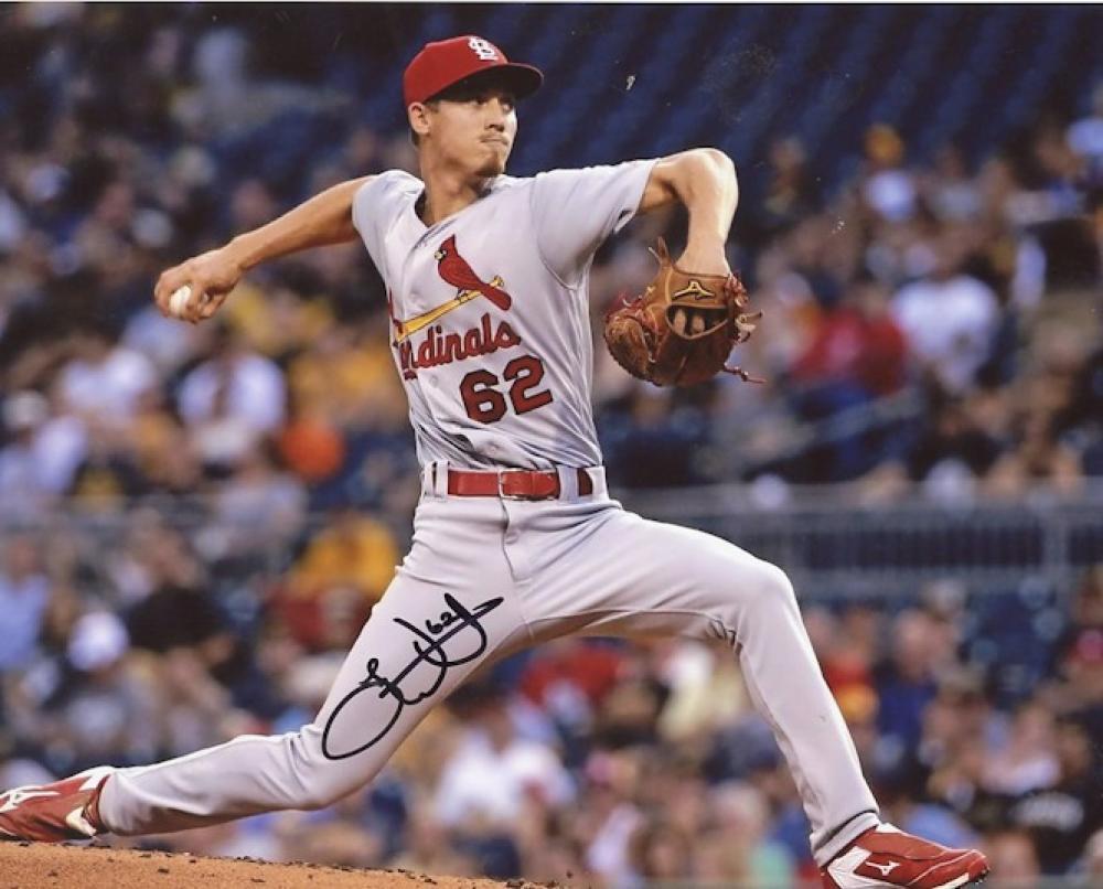 LUKE WEAVER ST. LOUIS CARDINALS BLACK ON MOUND SIGNED AUTOGRAPHED 8X10  PHOTO  W