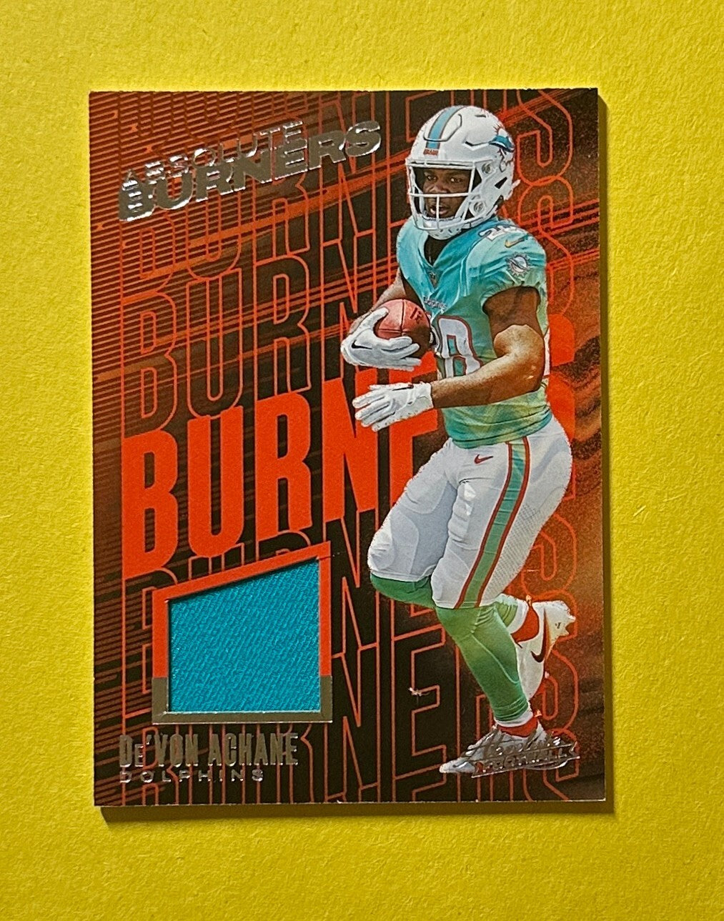 2023 PANINI ABSOLUTE DE'VON ACHANE AFTER BURNERS RELIC #AB-7 DOLPHINS