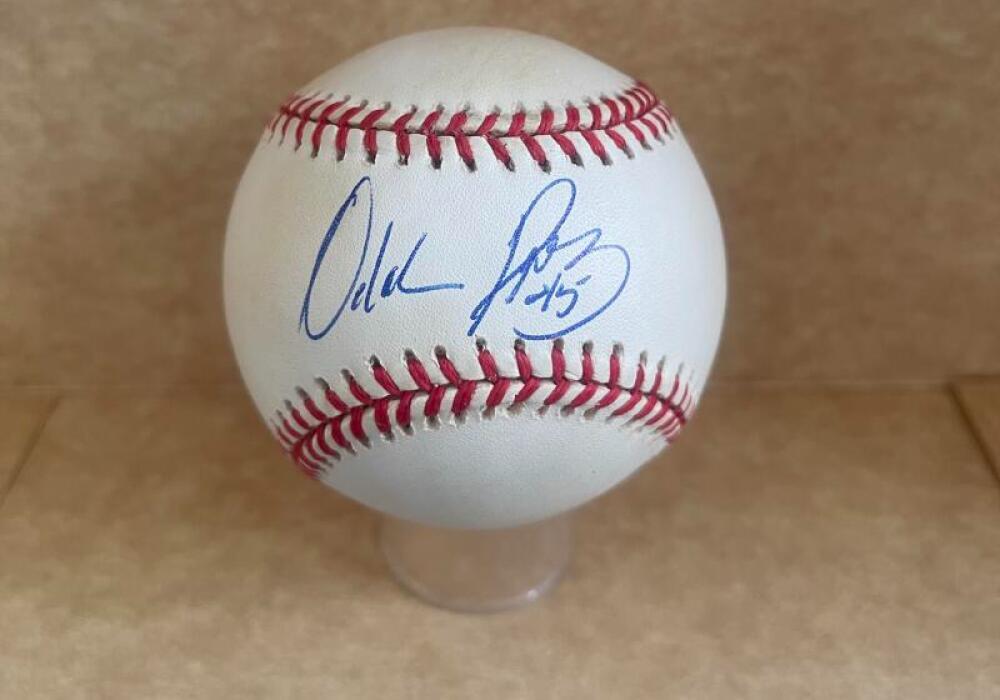 ODALIS PEREZ BRAVES/DODGERS DECEASED SIGNED AUTO N.L. BASEBALL BAS AUTHENTICATED