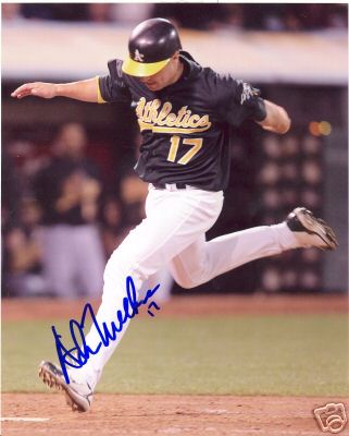 ADAM MELHUSE OAKLAND A'S SIGNED 8X10 PHOTO W/COA