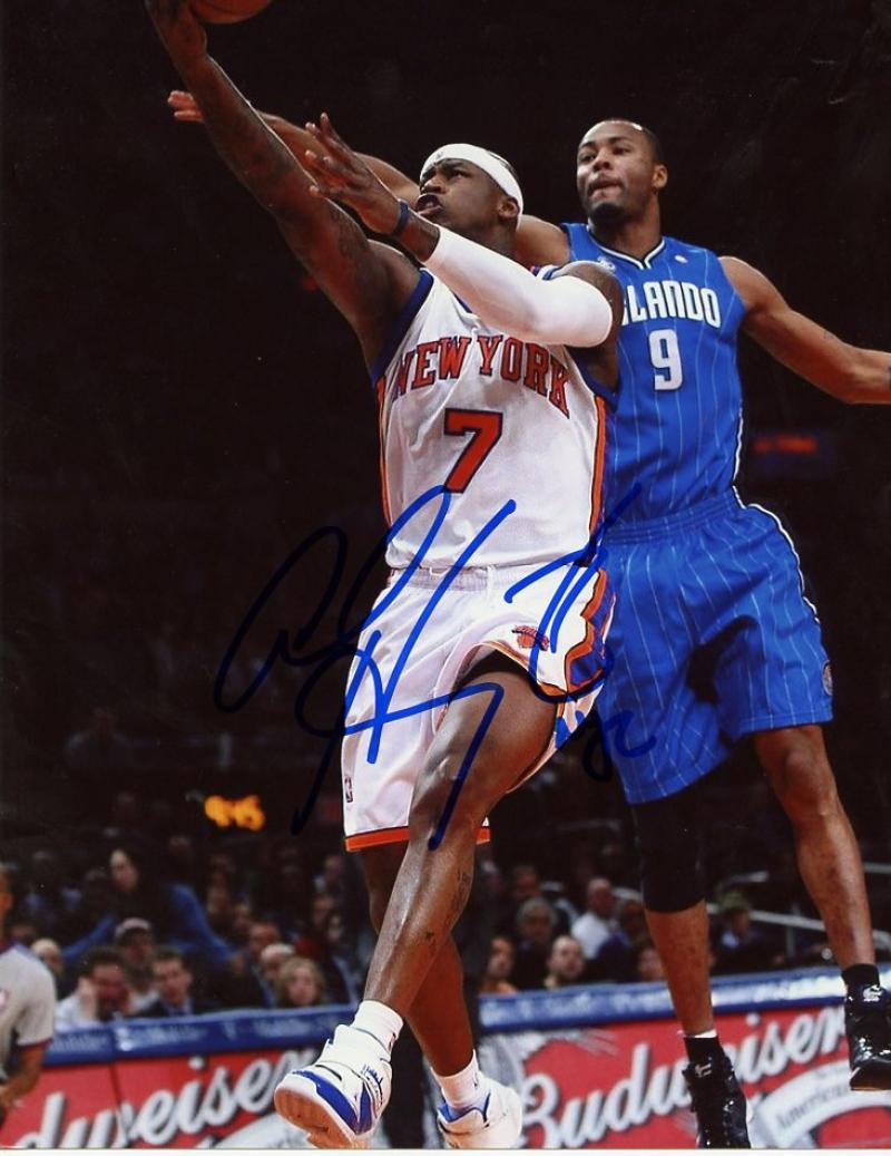 AL HARRINGTON NEW YORK KNICKS ACTION SIGNED 8X10 PHOTO W/COA