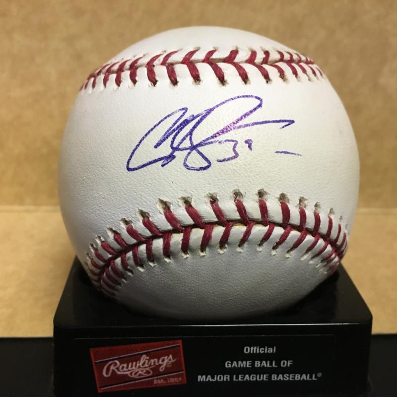 CHRIS CAPUANO BREWERS/DODGERS M.L. SIGNED BASEBALL W/COA