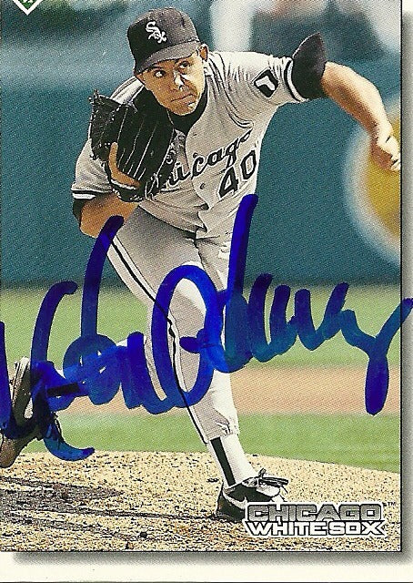 WILSON ALVAREZ CHICAGO WHITE SOX SIGNED AUTO 1993 UPPER DECK CARD #573 W/COA