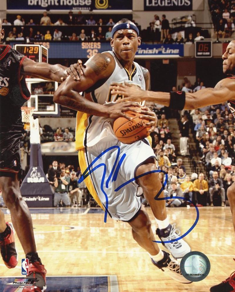 JAMAAL TINSLEY INDIANA PACERS SIGNED AUTOGRAPHED 8X10 PHOTO JSA SOA