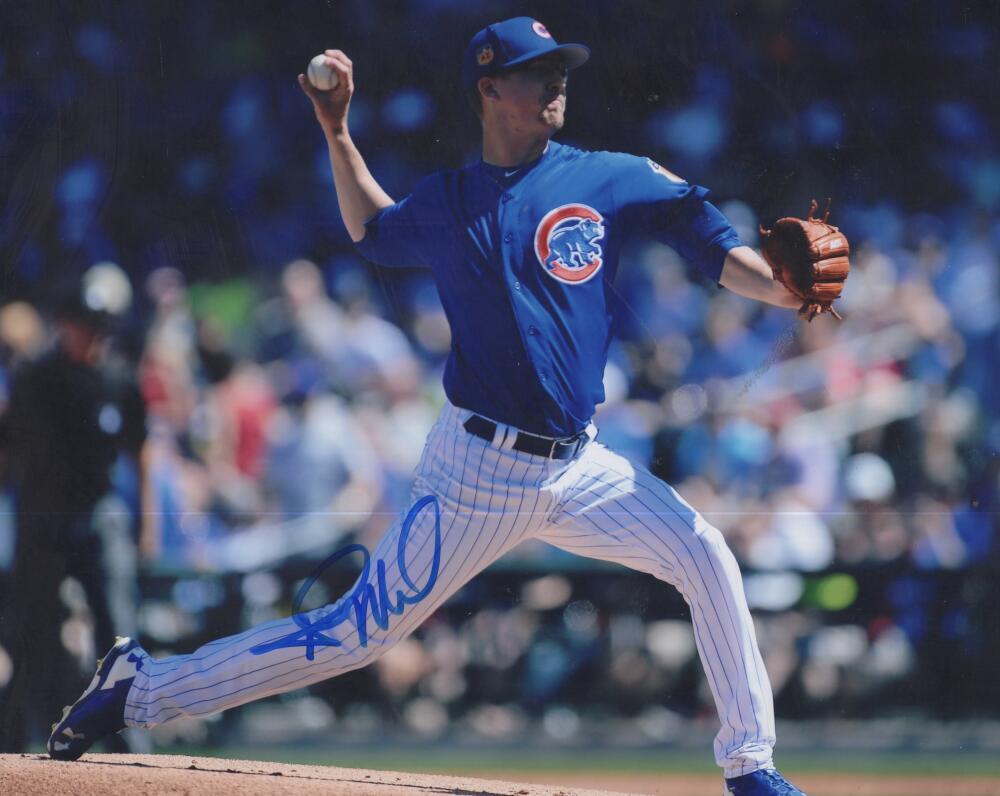 ALEC MILLS CHICAGO CUBS SIGNED AUTOGRAPHED 8X10 PHOTO W/ COA