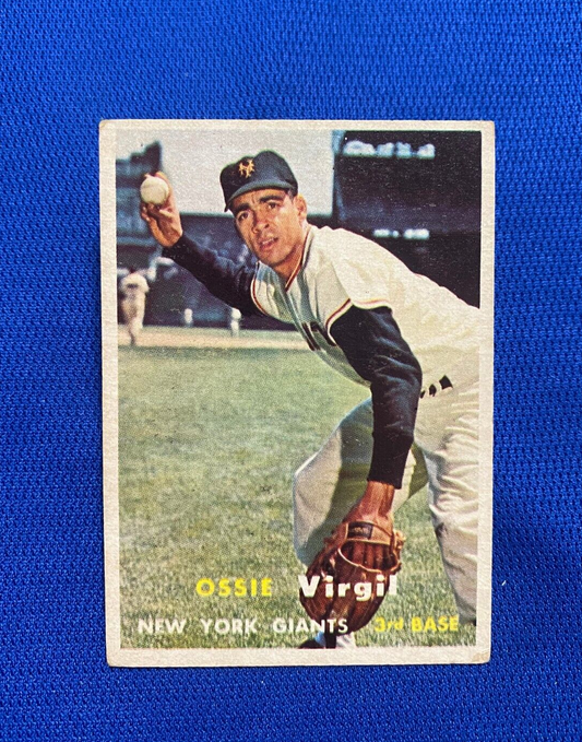 1957 TOPPS OSSIE VIRGIL NEW YORK GIANTS #365 CARD VINTAGE SET-BREAK