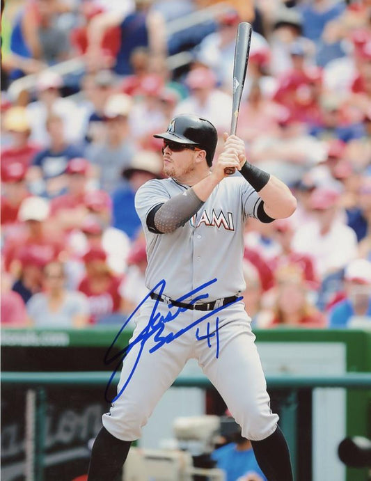 JUSTIN BOER ACTION MIAMI MARLINS SIGNED 8X10 PHOTO W/COA