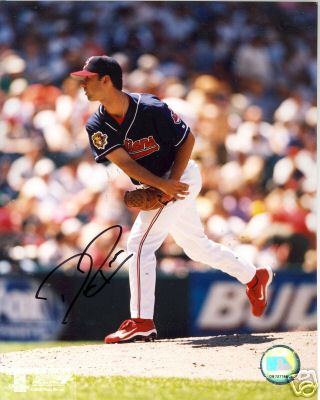 DAVID RISKE CLEVELAND INDIANS SIGNED 8X10 PHOTO W/COA