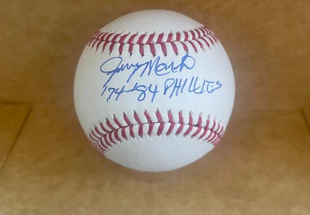 JERRY MARTIN 74-84 PHILLIES SIGNED AUTO M.L. BASEBALL BECKETT AUTHENTICATED