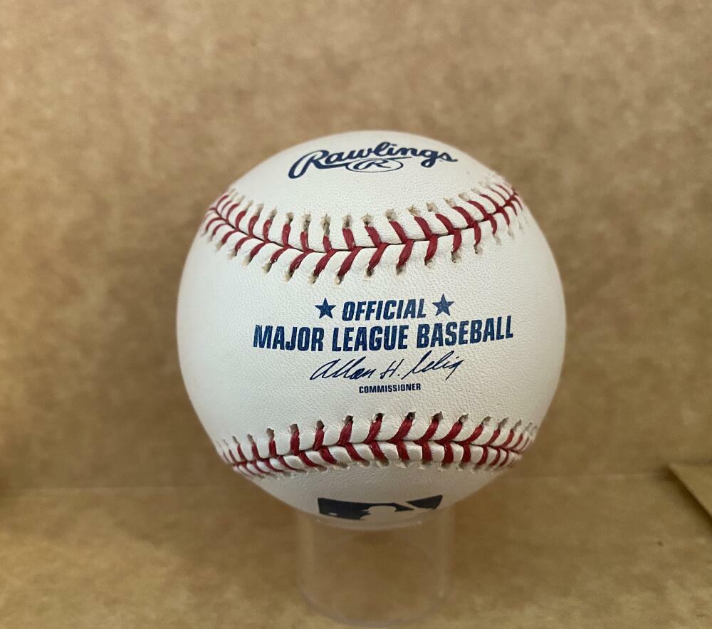 TRAVIS BUCK A'S/INDIANS/ASTROS SIGNED AUTOGRAPHED M.L. BASEBALL W/ COA