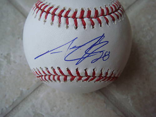 AARON COOK COLORADO ROCKIES SIGNED OFFICIAL ML BALL